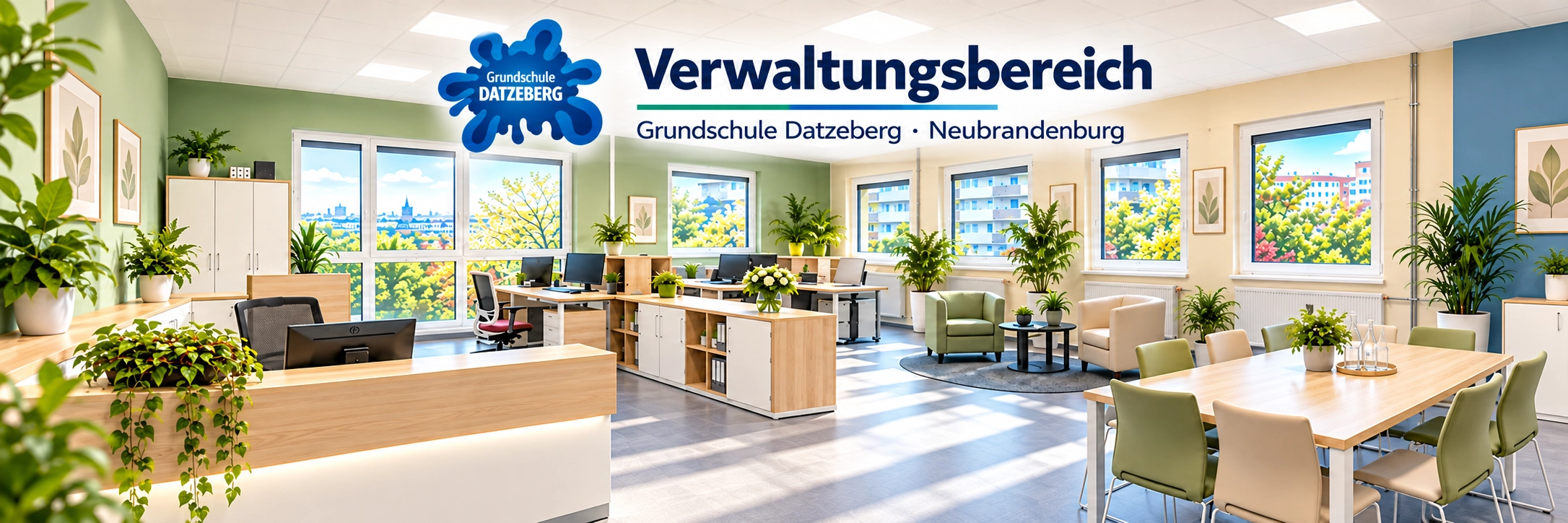 Titelbild mit Zusammenstellung der Möbel aus dem Projekt: Grundschule Datzeberg