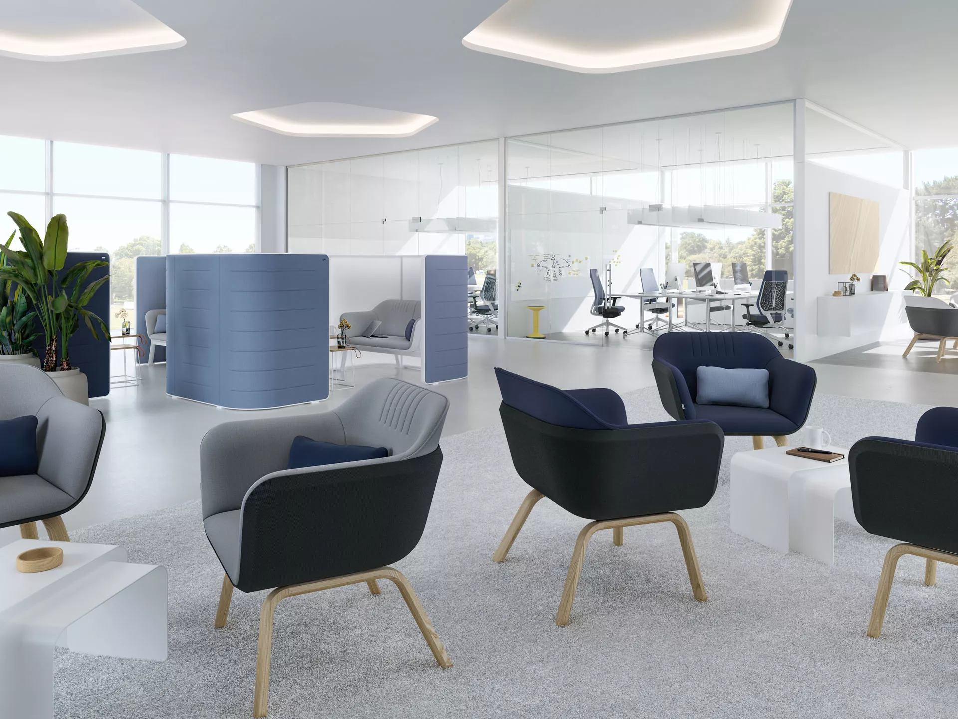 Besucherstühle blau by Mandt Büroorganisation GmbH